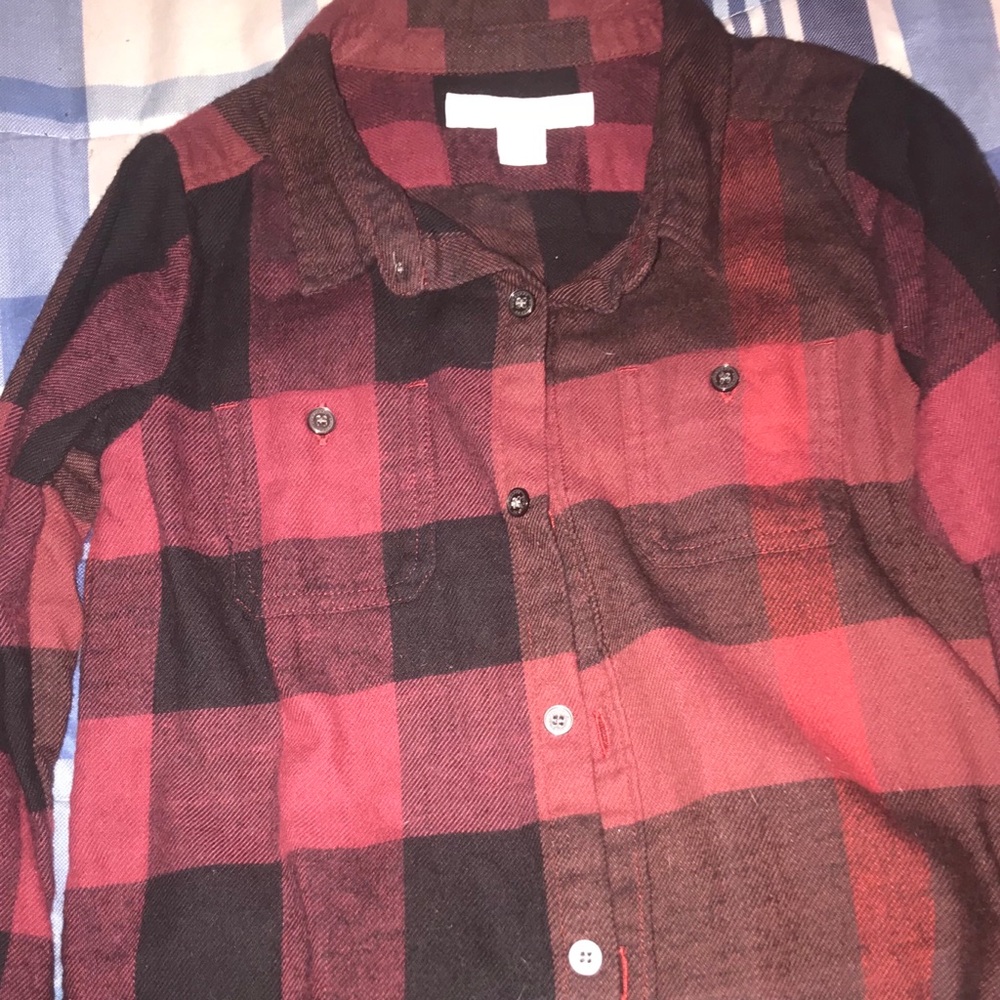 Burberry Boys Wine plaid shirt